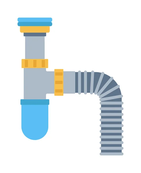 Gáz vagy vízszolgáltatás daru lapos ikon vektoros illusztráció. — Stock Vector