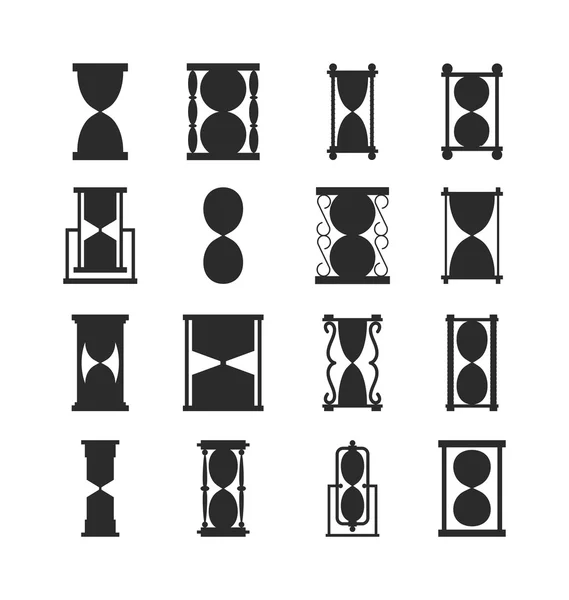 Conjunto de vetores de relógios de areia . —  Vetores de Stock