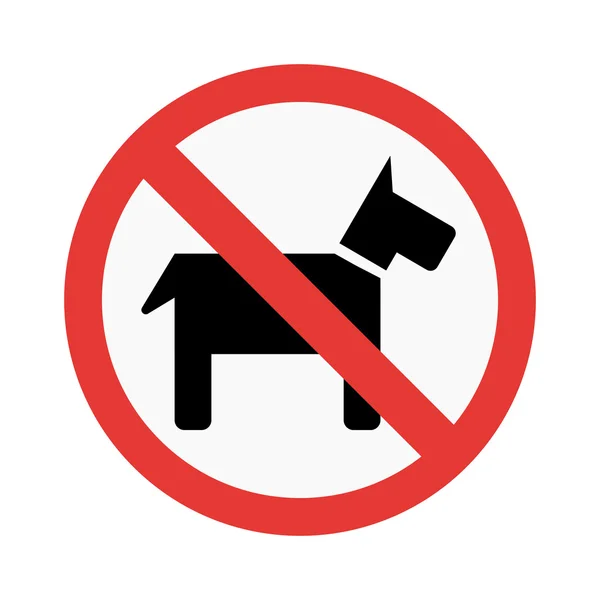 犬禁止標識ベクトルイラスト — ストックベクタ