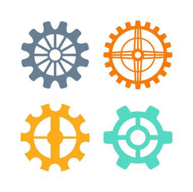 Vektör vites Icons set.