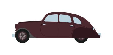 İzole retro araba vektör
