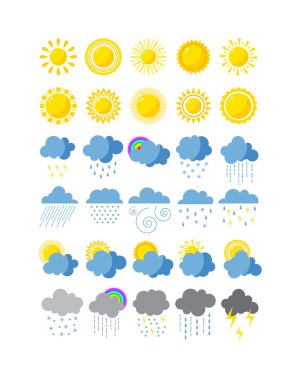 Hava simgeler kümesi vektör.