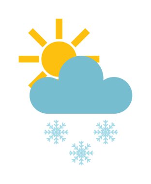 Kar bulutu vektör illüstrasyonu.