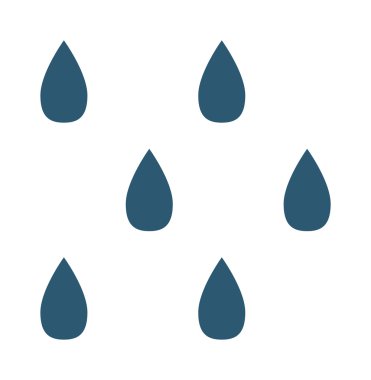 Yağmur damlalarının vektör illüstrasyonu.