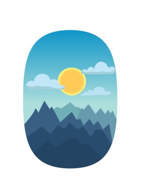 Uçak pencere görünümü vektör çizim.