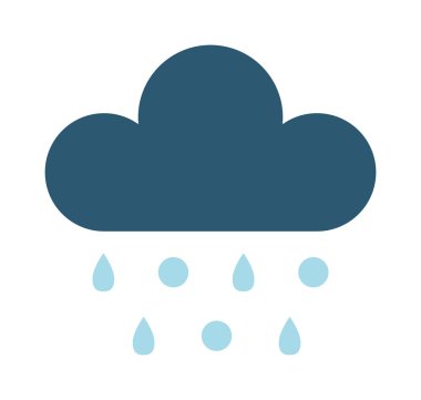 Yağmur bulutunun vektör illüstrasyonu.