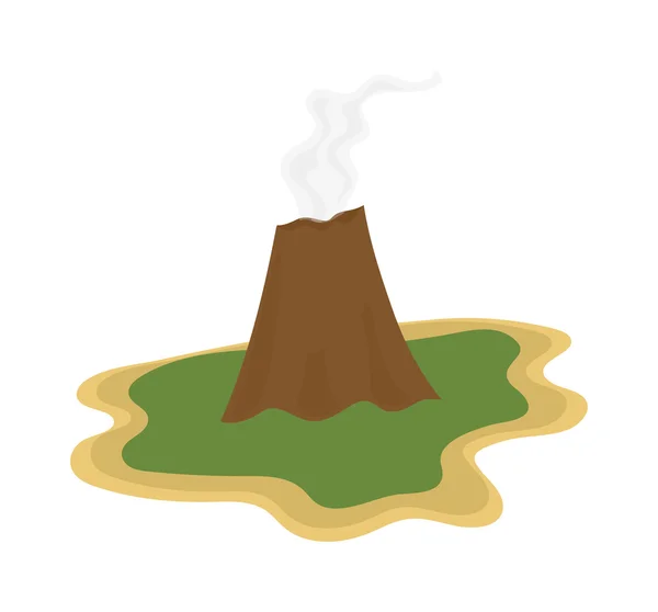 Illustration vectorielle du volcan . — Image vectorielle