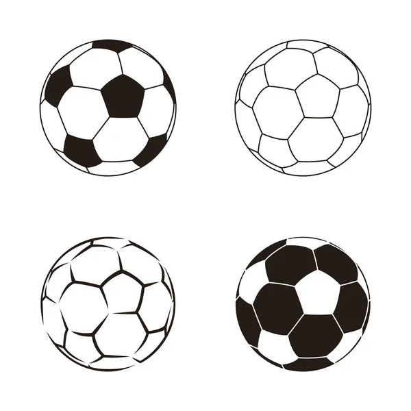 Fotbalový míč izolovaný na bílém — Stockový vektor