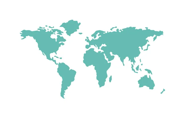 Mapa del mundo países geografía vector . — Vector de stock