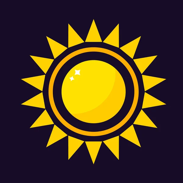 Icône solaire vectorielle isolée — Image vectorielle