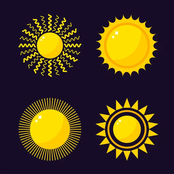 Vector sun icon isolated — Stock Vector