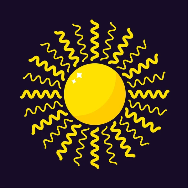 Icône solaire vectorielle isolée — Image vectorielle