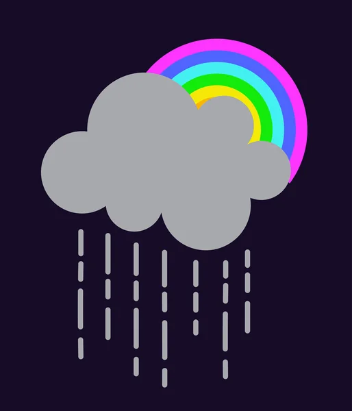 Ilustración vectorial de nubes de lluvia . — Vector de stock