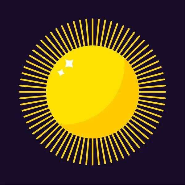 Vector sun icon isolated — Stock Vector