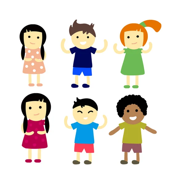 Different kids vector illustration. — Stock Vector