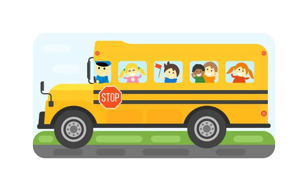 Вектор школьного автобуса — стоковый вектор