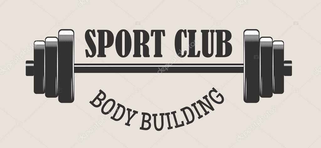Gym fitness emblem, labels, badges, logo and designed element. Gym fitness logo muscle body weight bodybuilding. Strong people club vector gym fitness logo icon