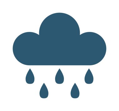 Yağmur bulutunun vektör illüstrasyonu.