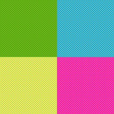 Noktalı resim renk pop sanat arka plan vektör çizim.