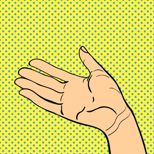 Silhouet hand symbool vector illustratie. — Stockvector