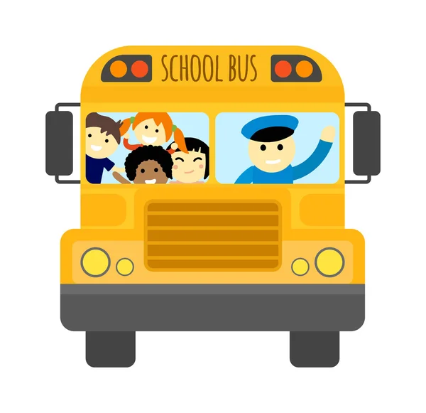 Schoolbus vector geïsoleerd — Stockvector