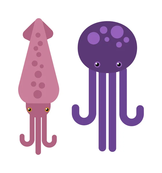 Ilustración vector de pulpo aislado — Vector de stock