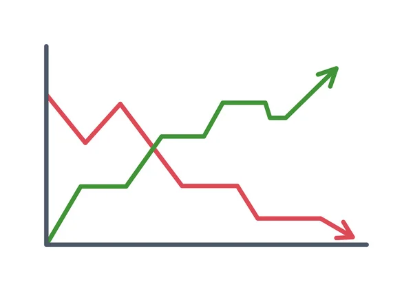 Zakelijke gegevens grafiek analytics vector — Stockvector