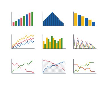 İş verileri grafik analytics vektör