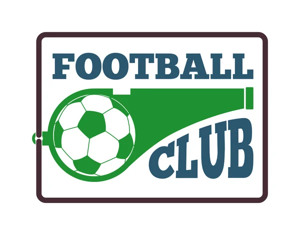 Fútbol signo vector insignia — Archivo Imágenes Vectoriales