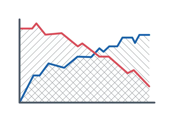 Zakelijke gegevens grafiek analytics vector — Stockvector