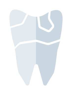 Kırık diş vektör illüstrasyon.