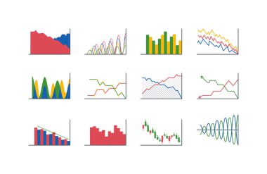 İş verileri grafik analytics vektör