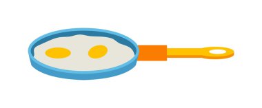 Sahanda yumurta öğle yemeği vektör.