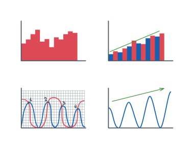 İş verileri grafik analytics vektör
