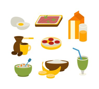 Sağlıklı kahvaltı vektör
