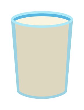 Süt cam vektör çizim.