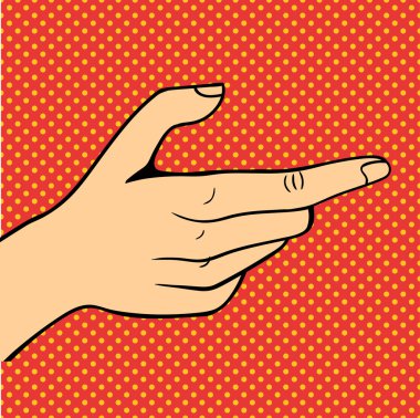 Siluet el sembolü vektör illüstrasyon.