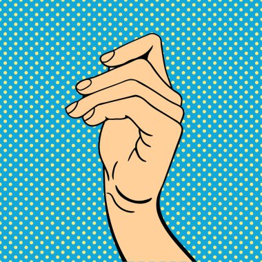 Siluet el sembolü vektör illüstrasyon.