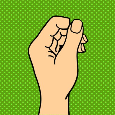 Siluet el sembolü vektör illüstrasyon.