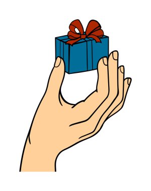 hediye kutusu tutan eller