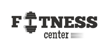Spor salonu fitness sembolleri vektör rozeti.