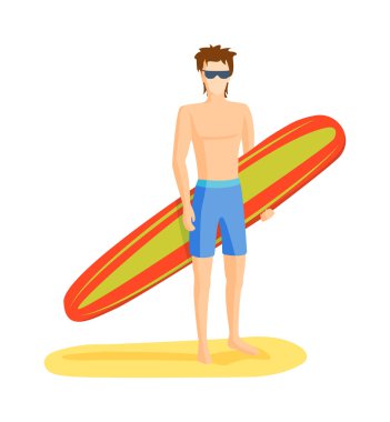 Sörf çocuk vektör çizim