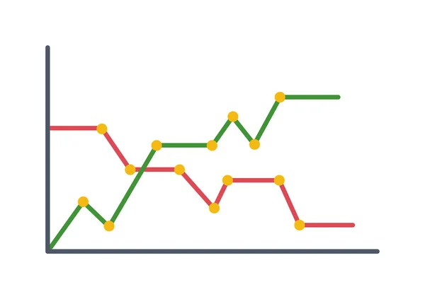 Geschäftsdaten Graphenanalyse-Vektor — Stockvektor