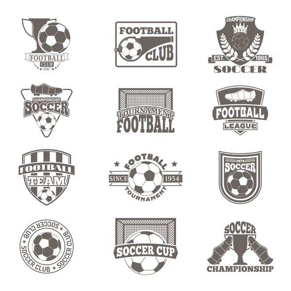 Badge vectoriel signe football — Image vectorielle