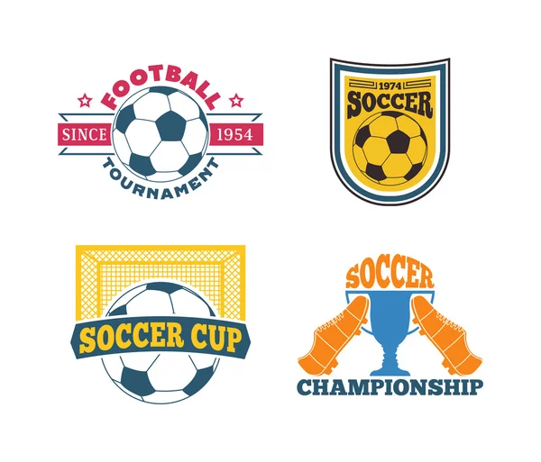 Football Club Tournament Logo Collection Stock Vector Image by