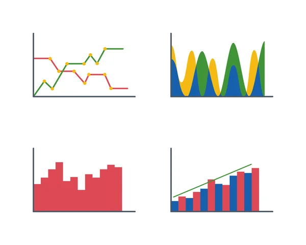 Business data graph analytics vector — Stock Vector