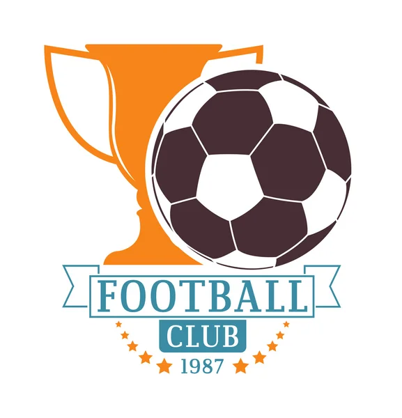 Badge vectoriel signe football — Image vectorielle