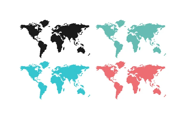 Mapa del mundo países geografía vector . — Vector de stock