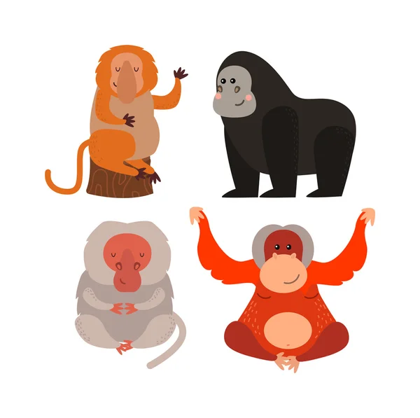 Illustration vectorielle du singe — Image vectorielle
