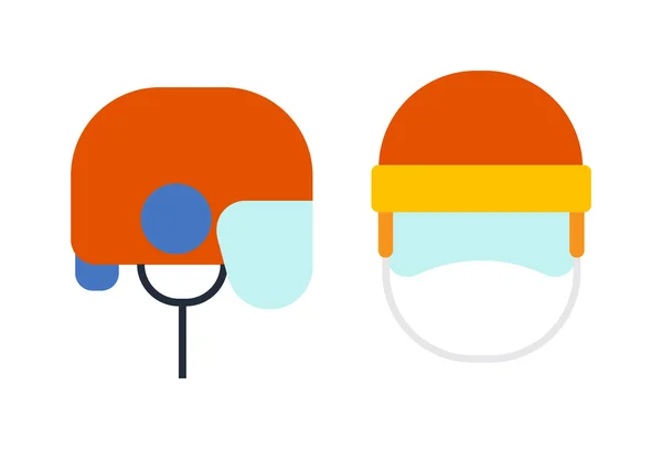 Casco de hockey vector ilustración . — Vector de stock